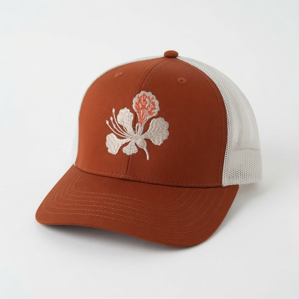 Signature Petals Cap - Terracotta/Ivory Mesh