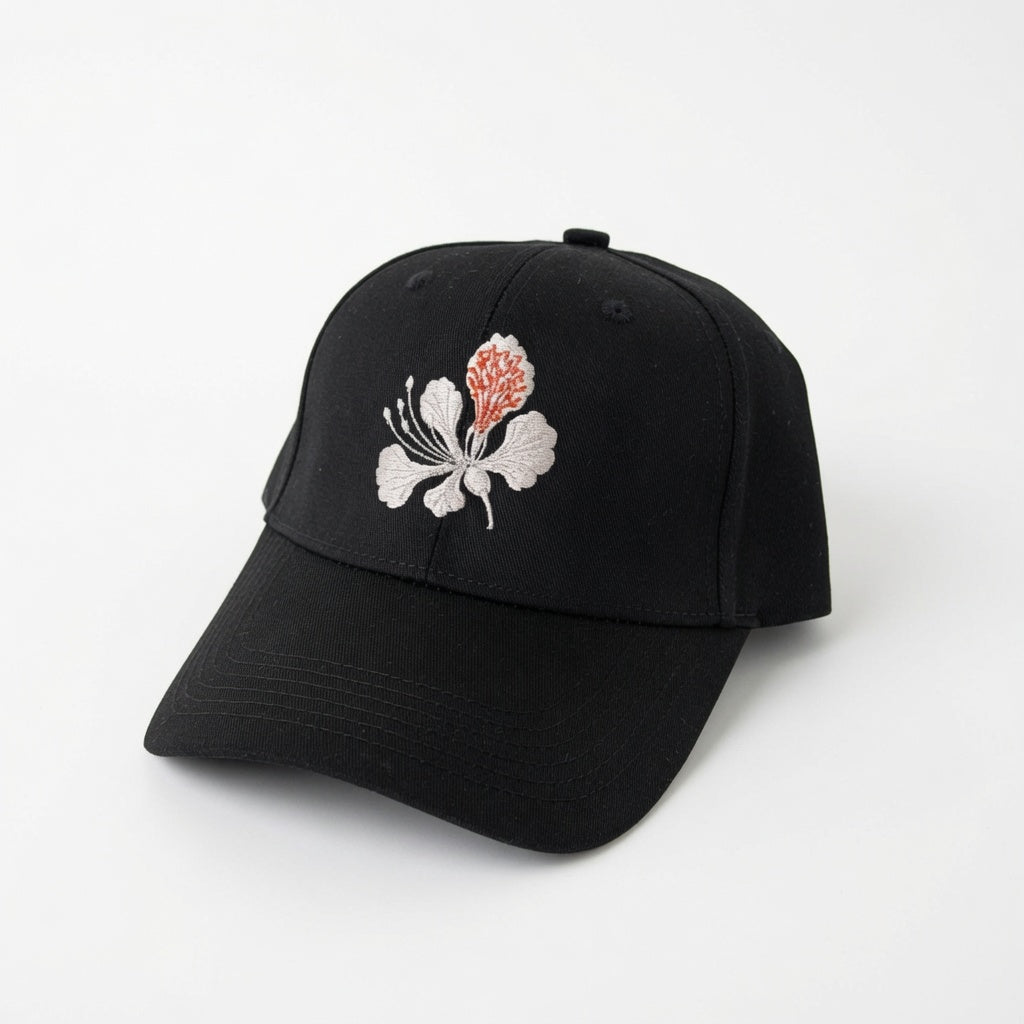 Petals Cap - Black Fully Covered